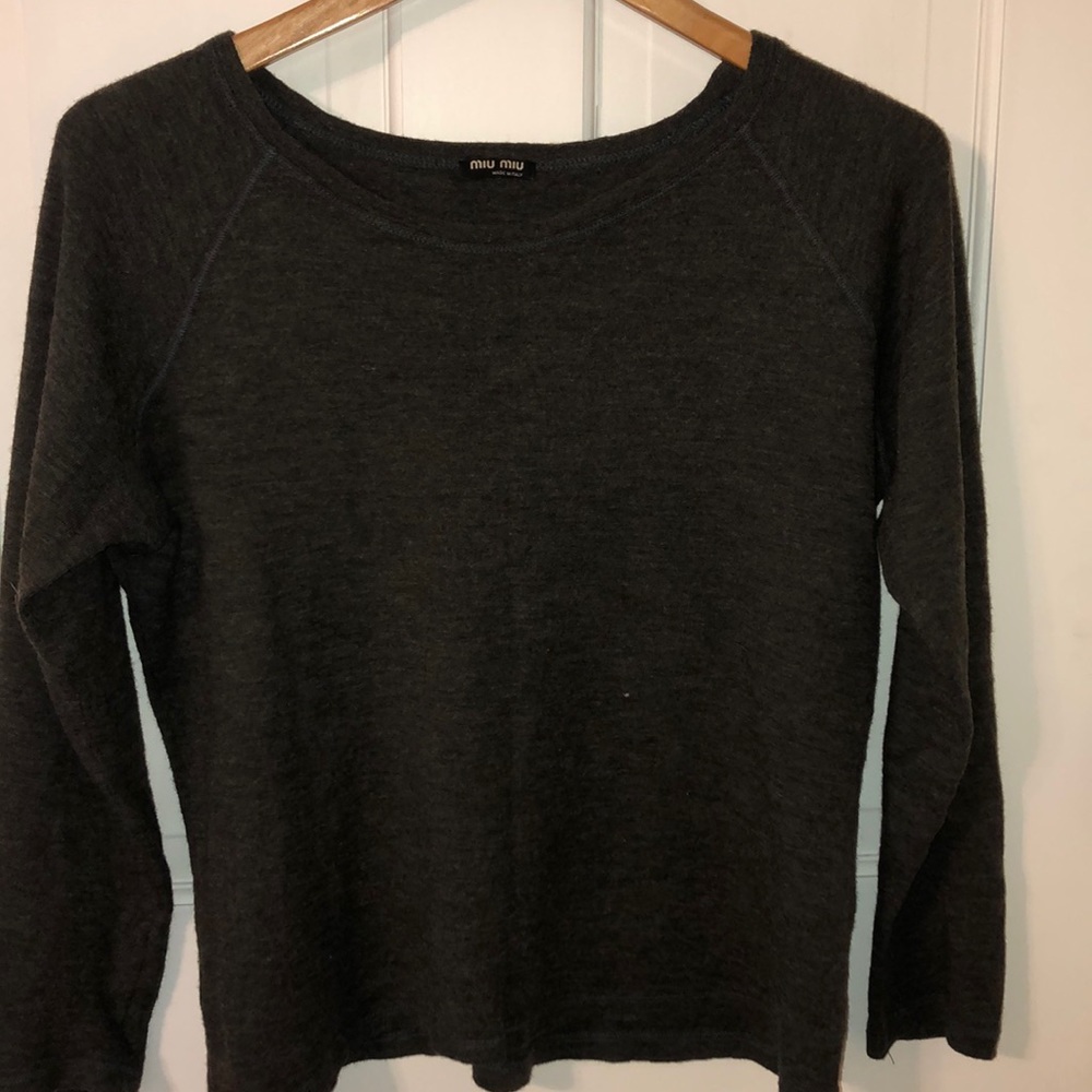 Miu miu cashmere grey sweater